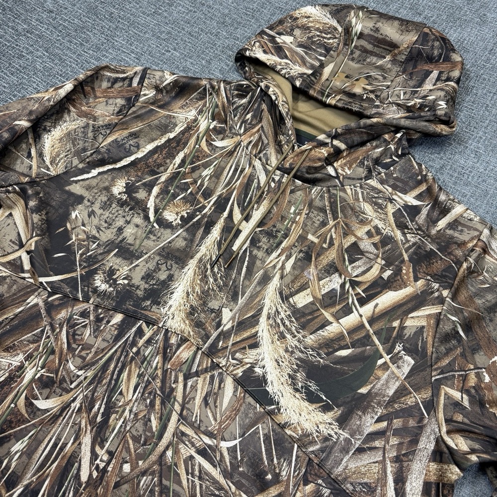 Under Armour ColdGear Realtree MAX-5‎ Camo Hoodie Mens 2XL Hunting Loose Fleece
